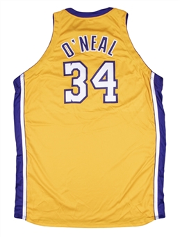 2001 Shaquille ONeal Los Angeles Lakers Pro Cut Jersey (Fox LOA)